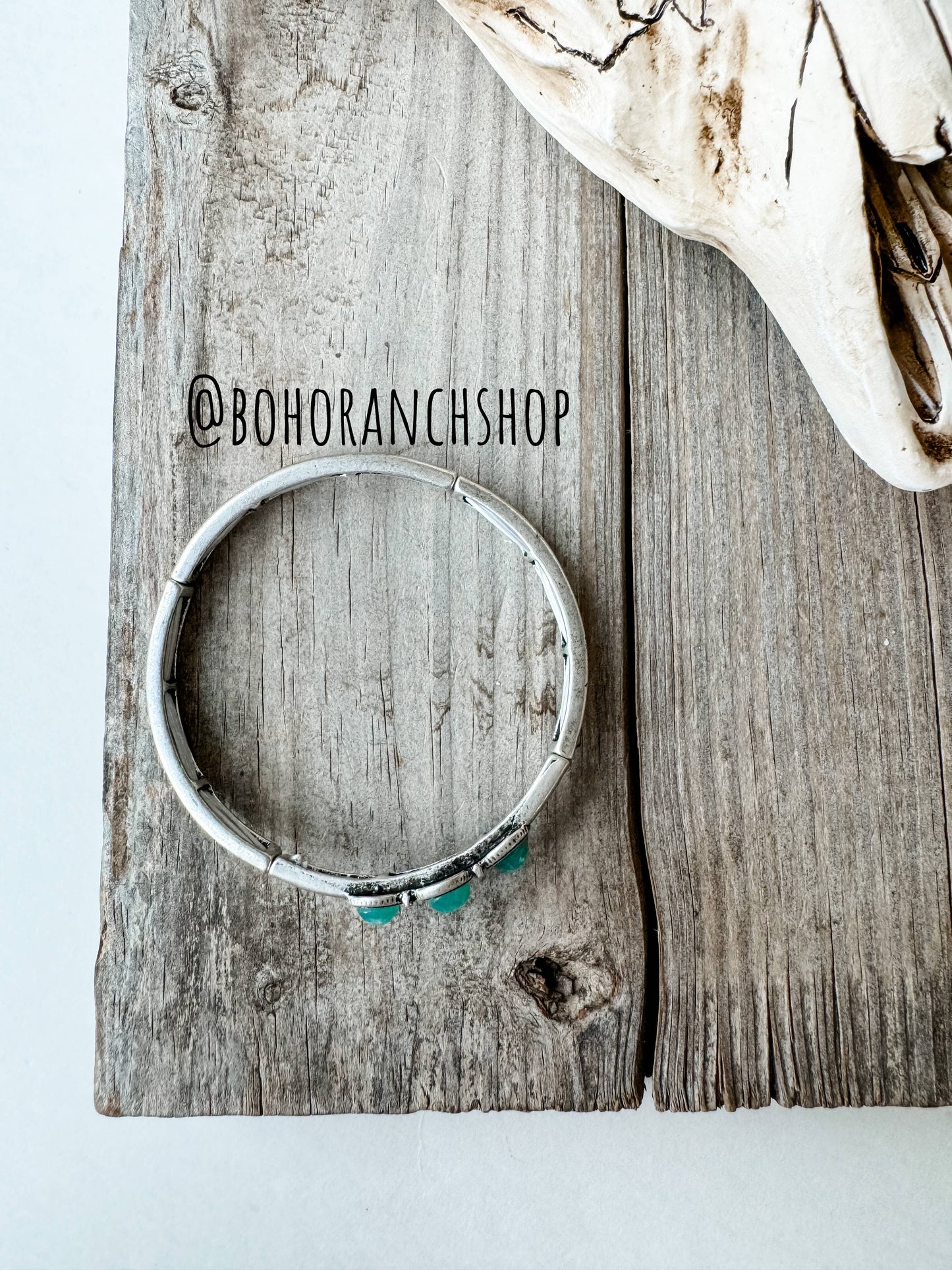 Western Opal Resin Stretch Bracelet Boho Ranch Shop