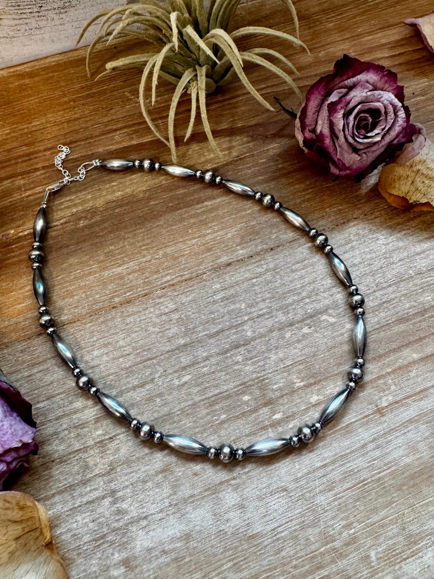 15 inch Torpedo Bead Necklace – Sterling Silver Pearls The Bijoux FAB Jewelry