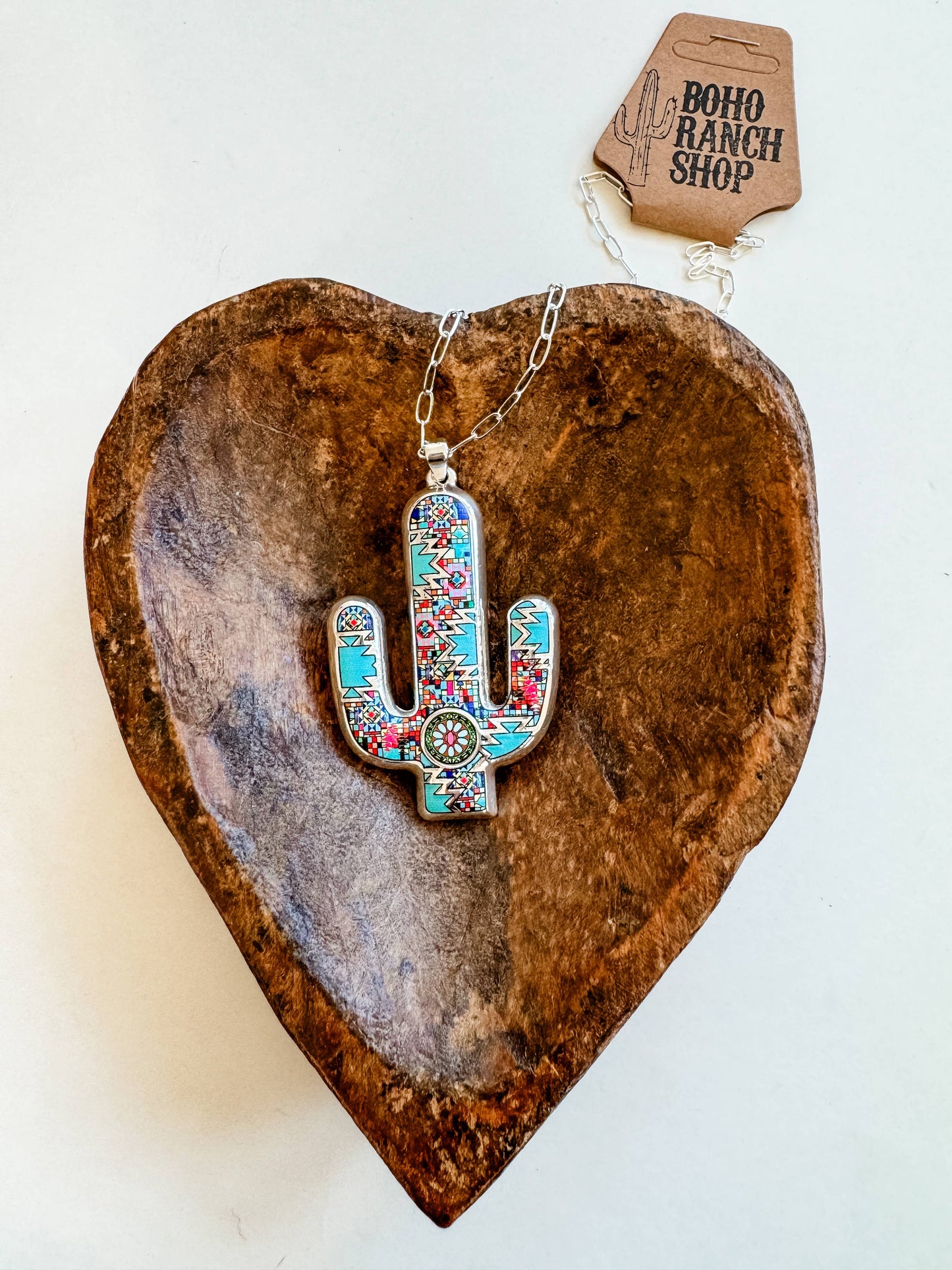 Western Pendant Necklace - Thunderbird | Steer | Cactus Boho Ranch Shop