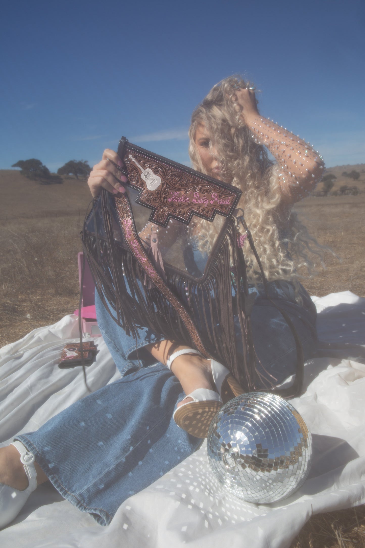 Dolly Taught Me Clear Bag a Haute Southern Hyde by Beth Marie Exclusive Haute Southern Hyde