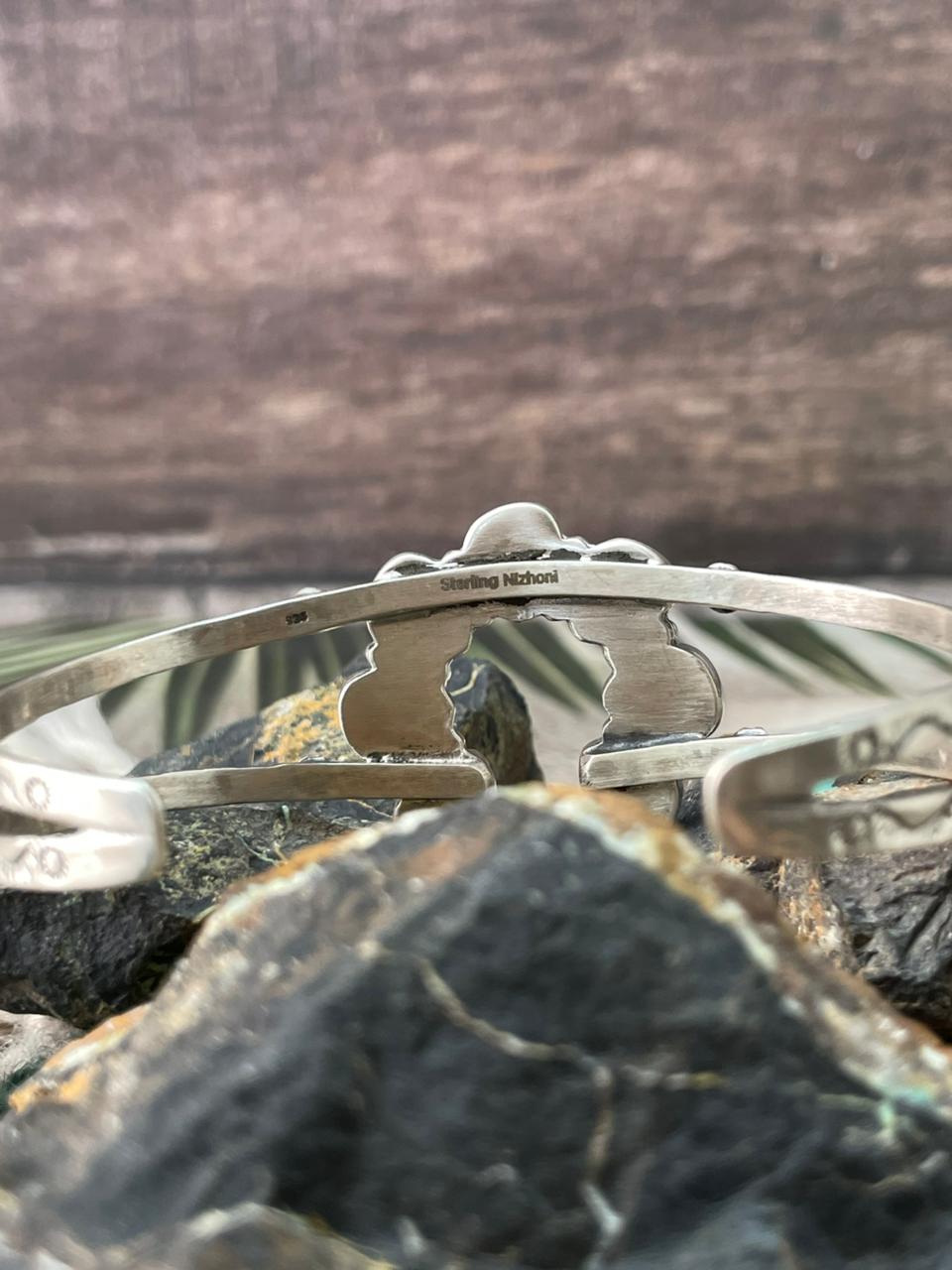 Handmade Sterling Silver Cherry Blossom Naja Cuff Bracelet "Signed Nizhoni" Nizhoni Traders LLC