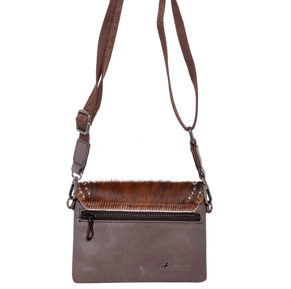 Montana West 100% Genuine Leather Hair-On Collection Crossbody CedarHill Country Market