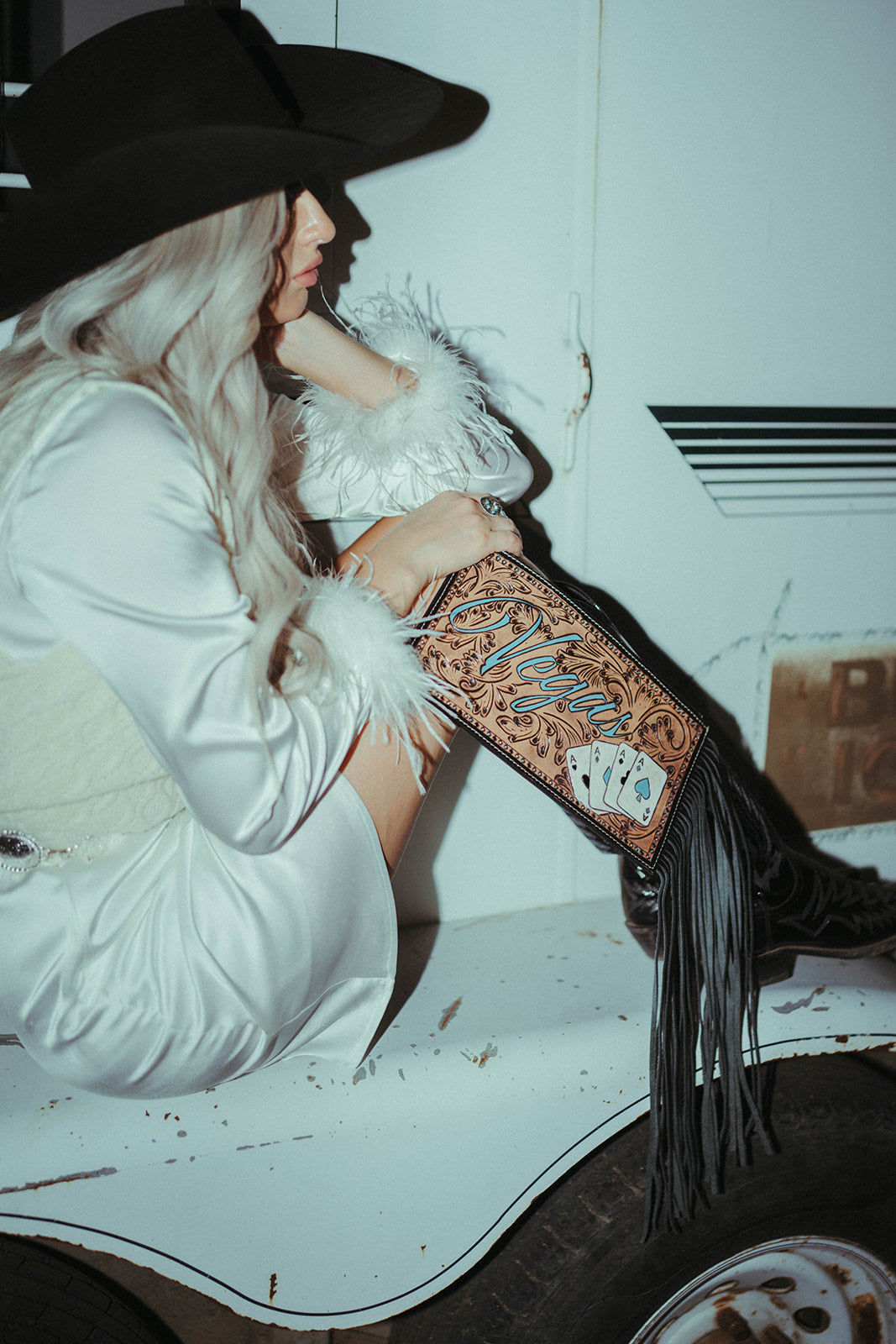 The Turquoise Vegas Clutch Wristlet a Haute Southern Hyde by Beth Marie Exclusive Haute Southern Hyde