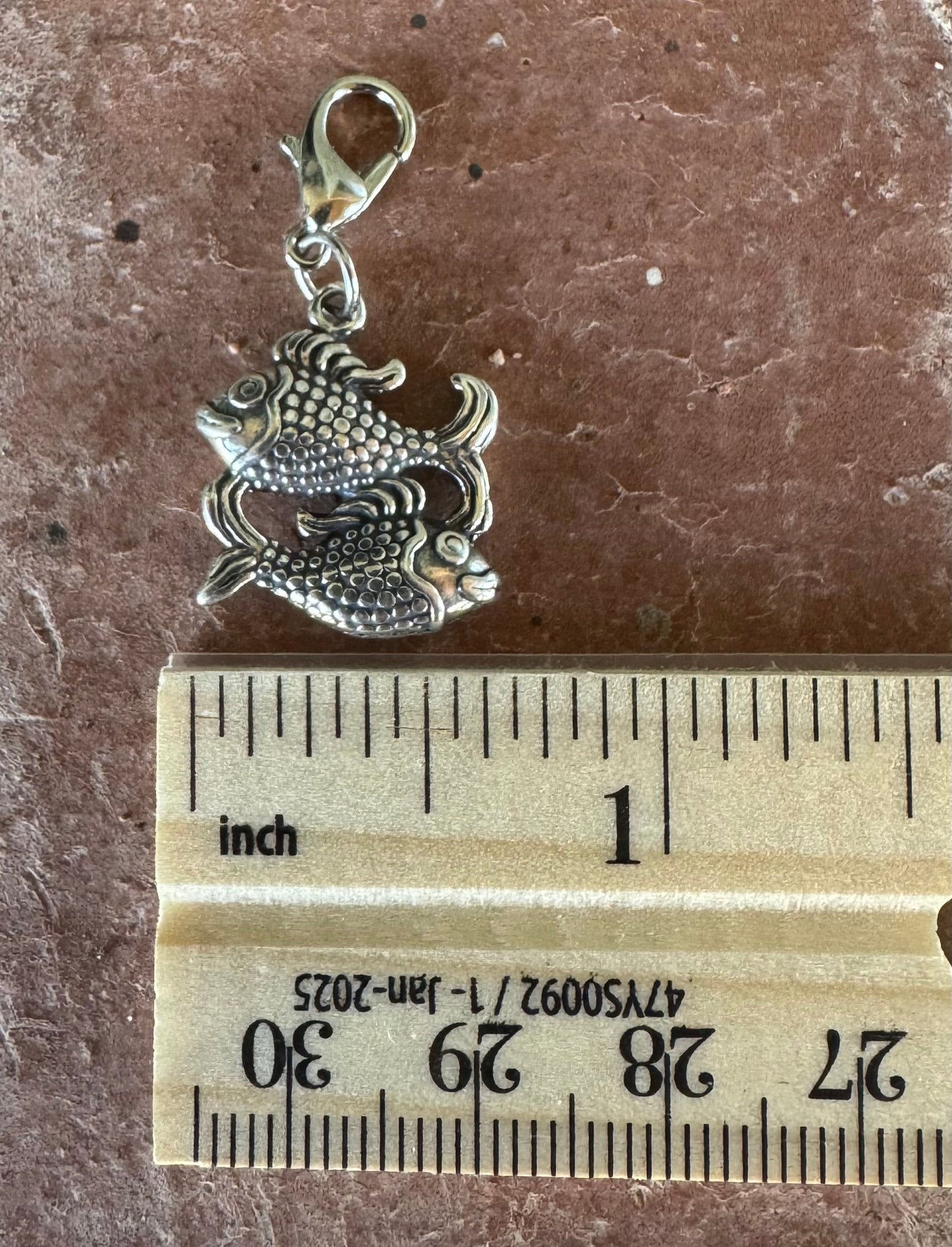 Handcrafted Sterling Silver Pisces/ 2 Fish Charm Nizhoni Traders LLC