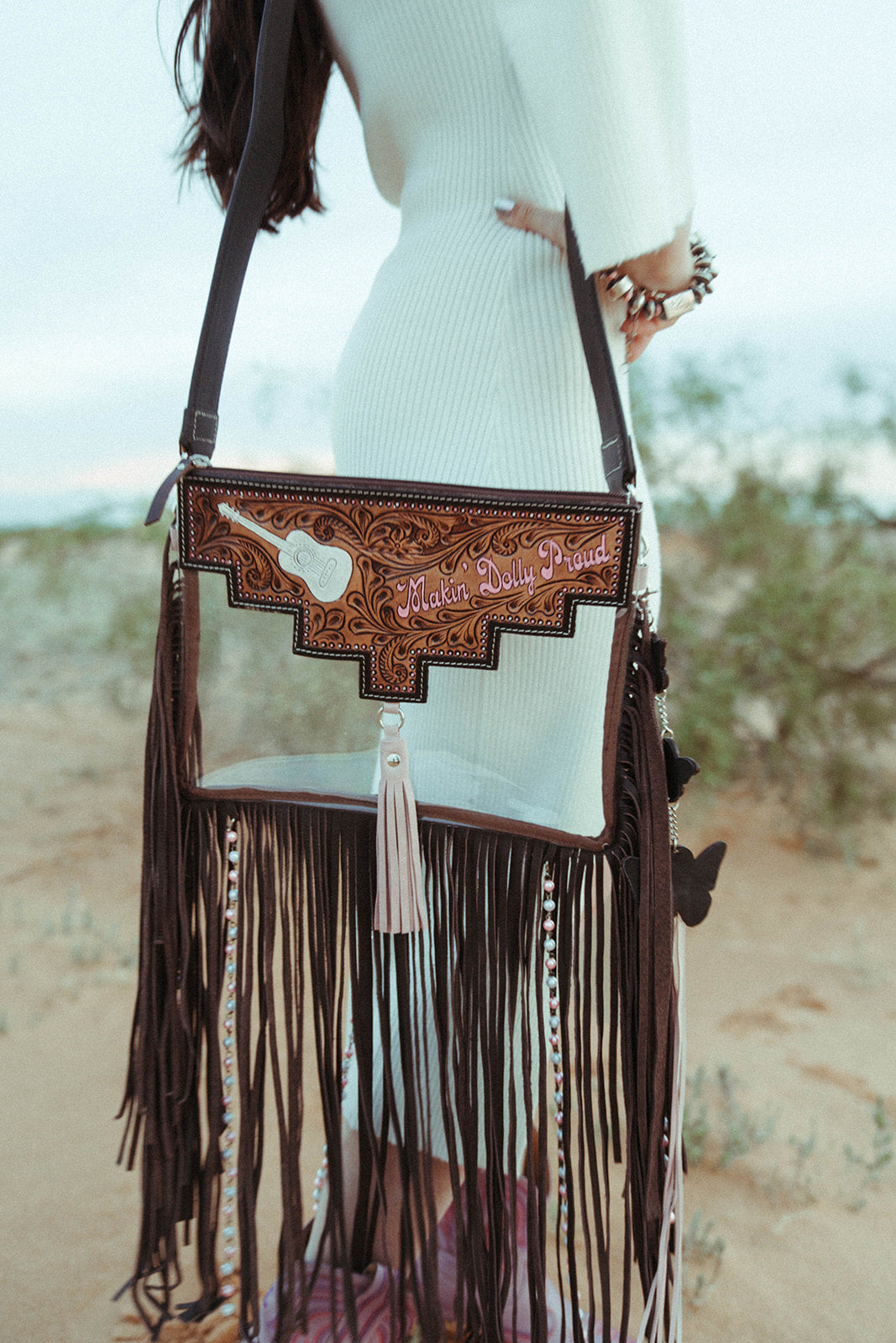 Dolly Taught Me Clear Bag a Haute Southern Hyde by Beth Marie Exclusive Haute Southern Hyde