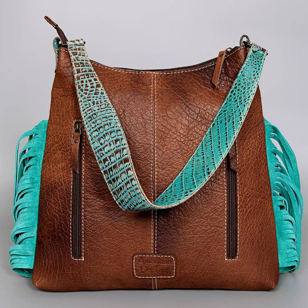 ADBG991 Hobo Crocodile Embossed Genuine Western Leather Bag LS Western