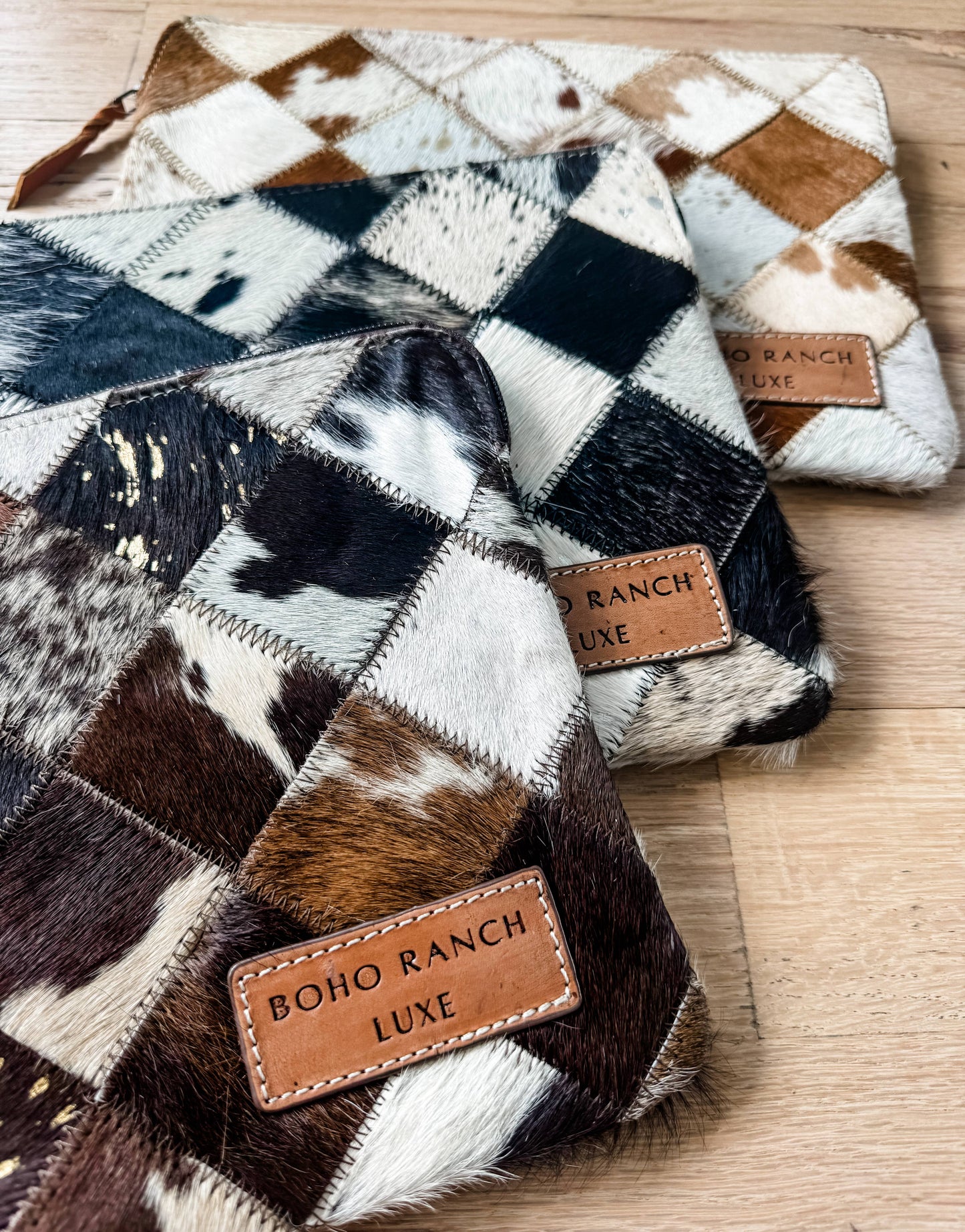 BOHO LUXE LAPTOP tech sleeve computer bag hairon cowhide Boho Ranch Shop