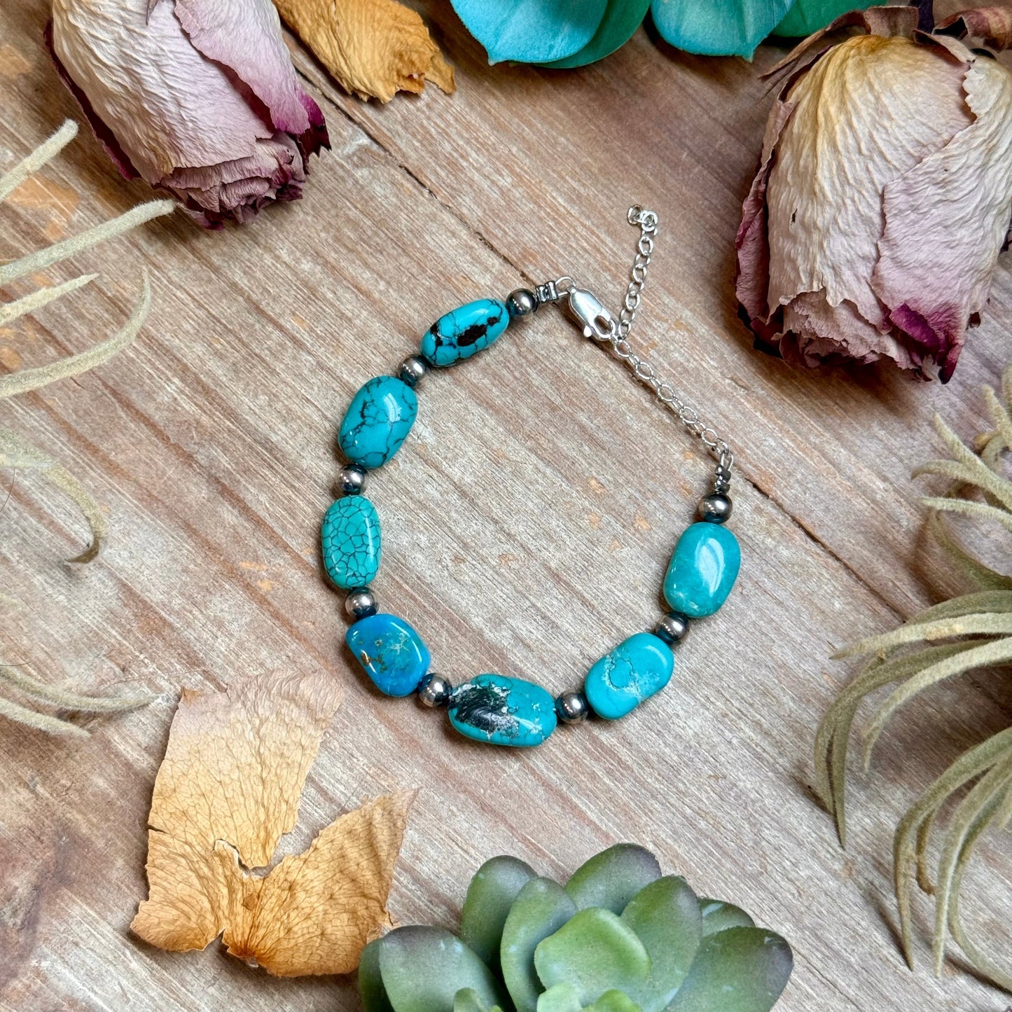 Bright Blue Turquoise Bracelet – 6 1/4" – Large Oval The Bijoux FAB Jewelry