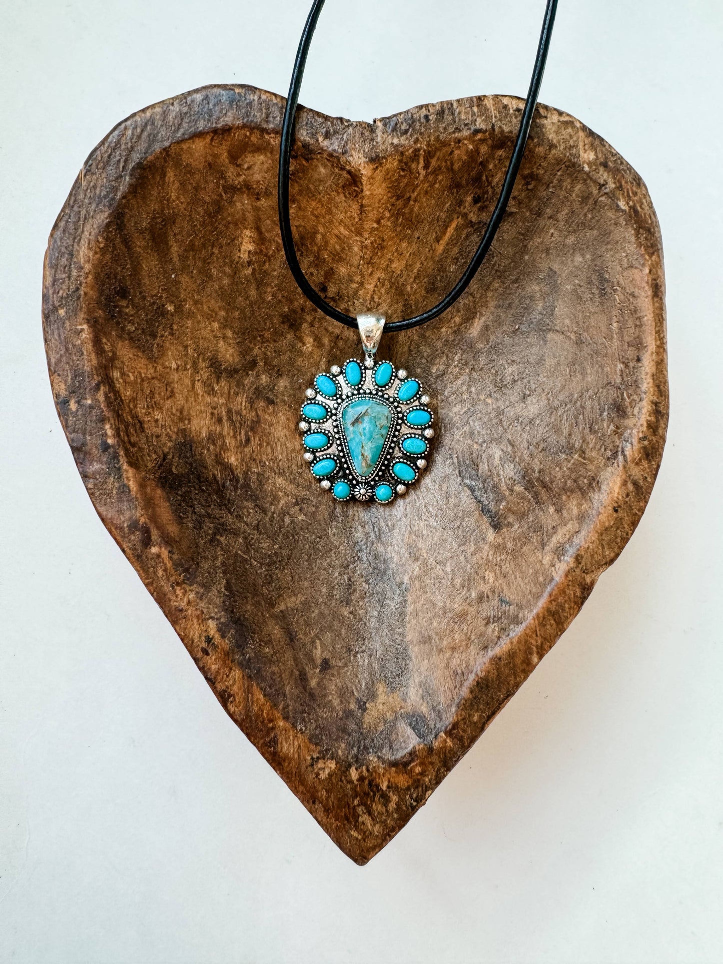 Western Pendant Necklace - Thunderbird conch aztec Boho Ranch Shop