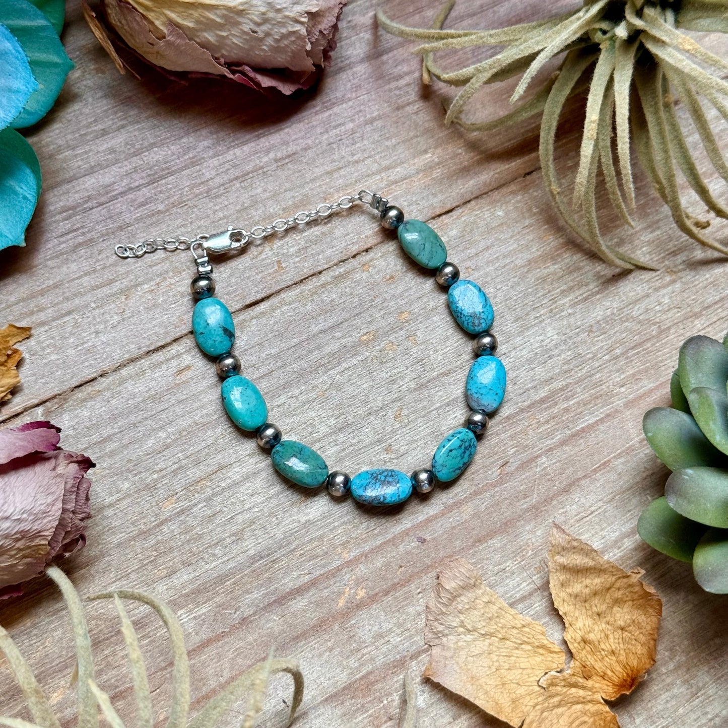 Blue Turquoise Bracelet – 6 1/4" – 5mm The Bijoux FAB Jewelry