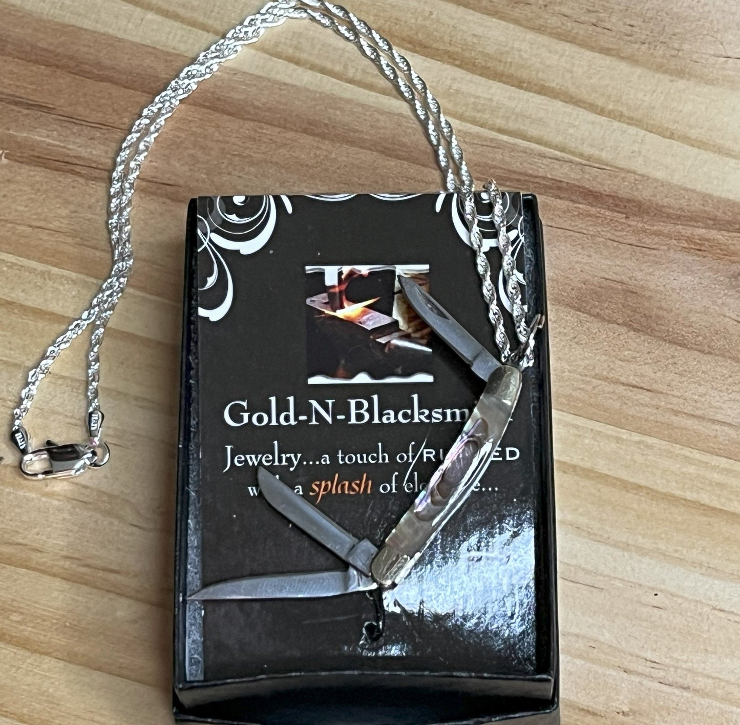 Mini Pocket Knife 1" Stainless Steel Abalone Handle Miniature, 3 Blade Pocket Knife (6020) CedarHill Country Market