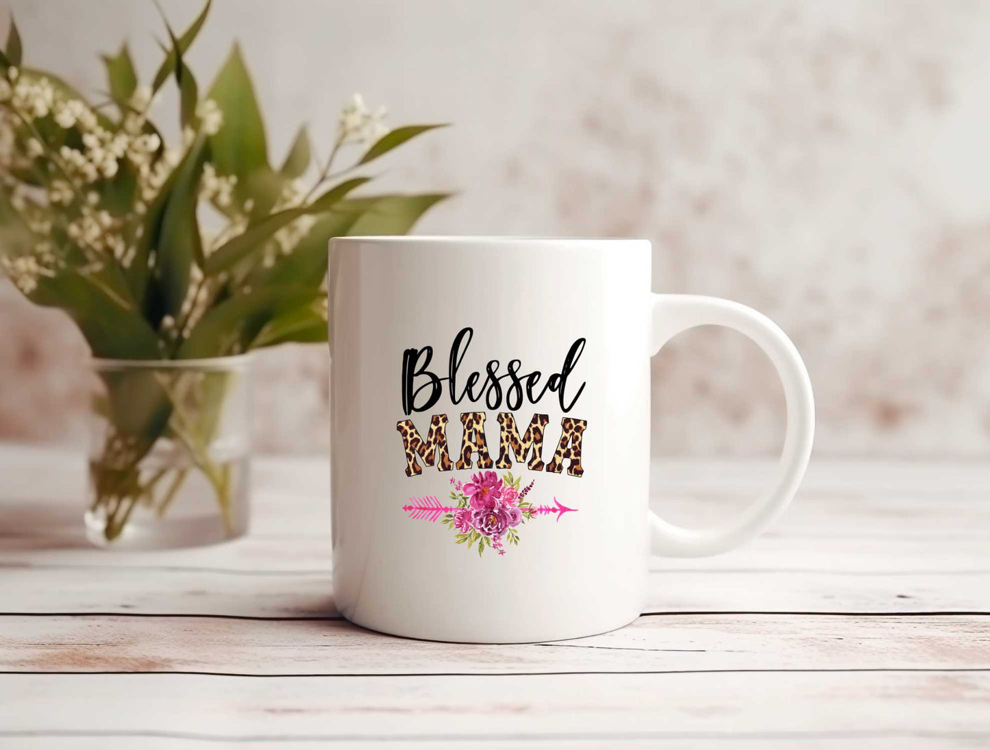 Blessed Mamma Animal Print 15oz Mug CedarHill Country Market