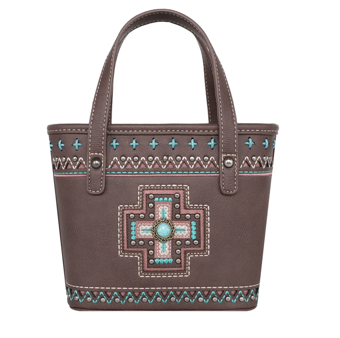 Montana West Concho Collection Small Tote/Crossbody Cedar Hill Country Market