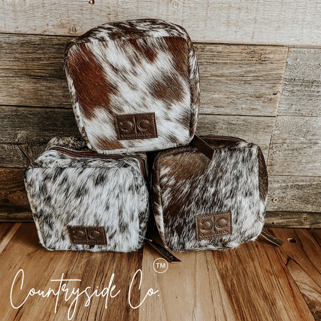 Countryside Cowhide Pouch - Easy Carry Organizer Countryside Co.