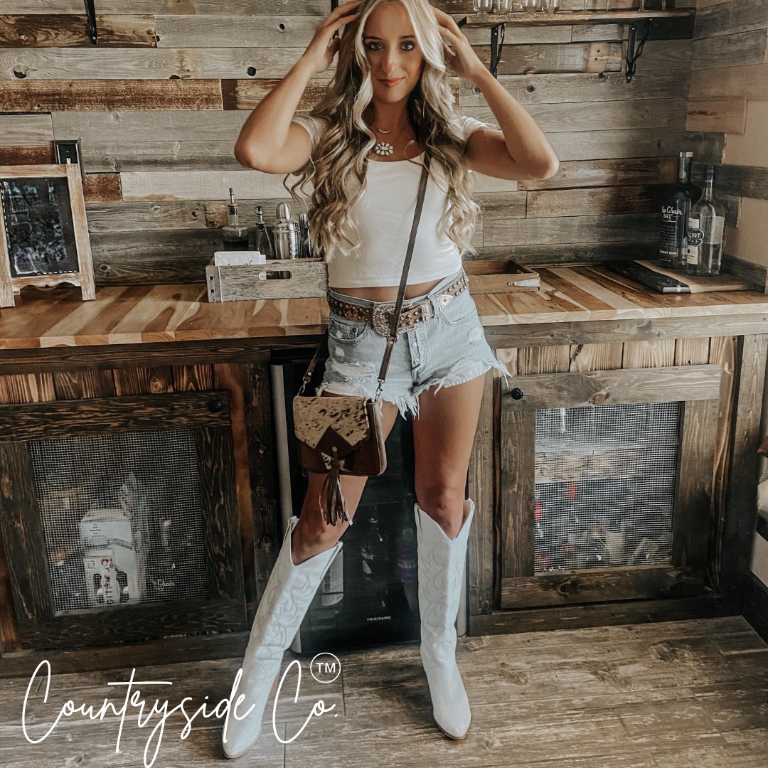 Maple Cowhide Crossbody Purse Countryside Co.