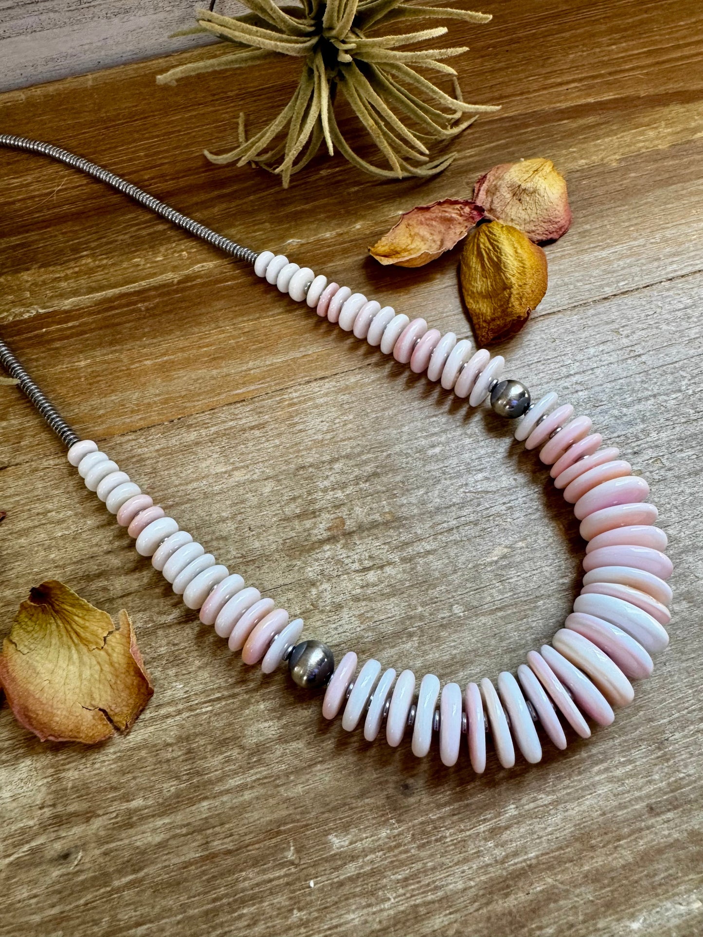 23" Pink Conch Graduated Necklace The Bijoux FAB Jewelry