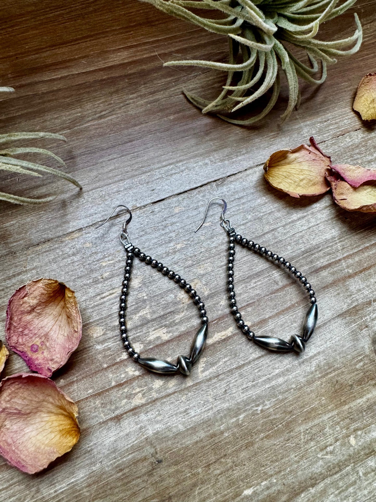 Sterling Silver Pearl & Torpedo Teardrop Earrings The Bijoux FAB Jewelry