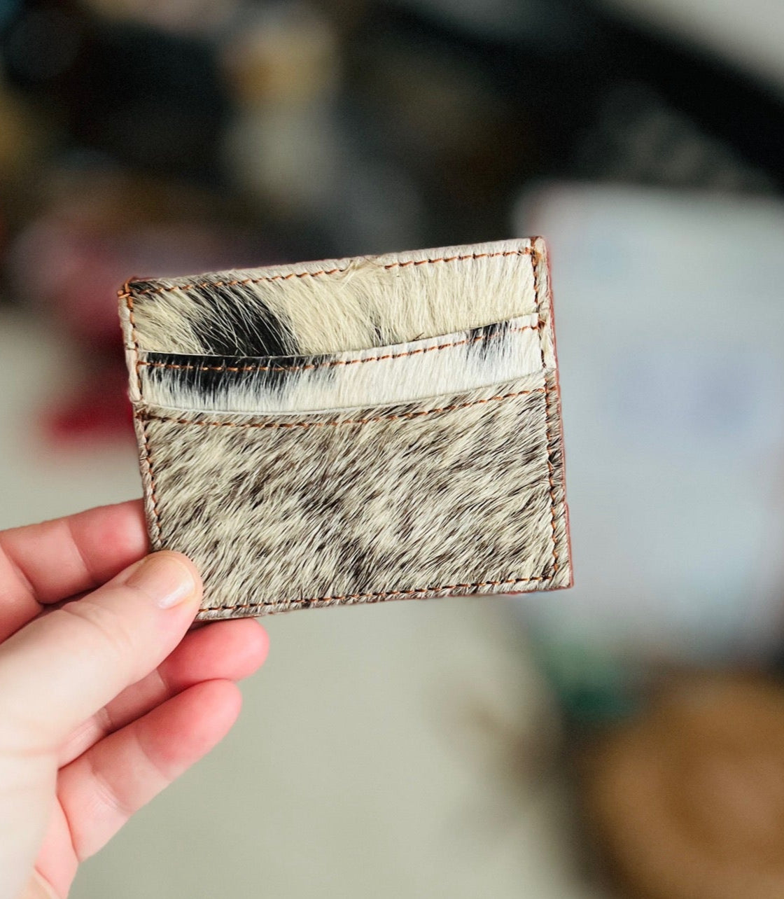 Cowhide Credit Card Holder Cedar Hill Country Market