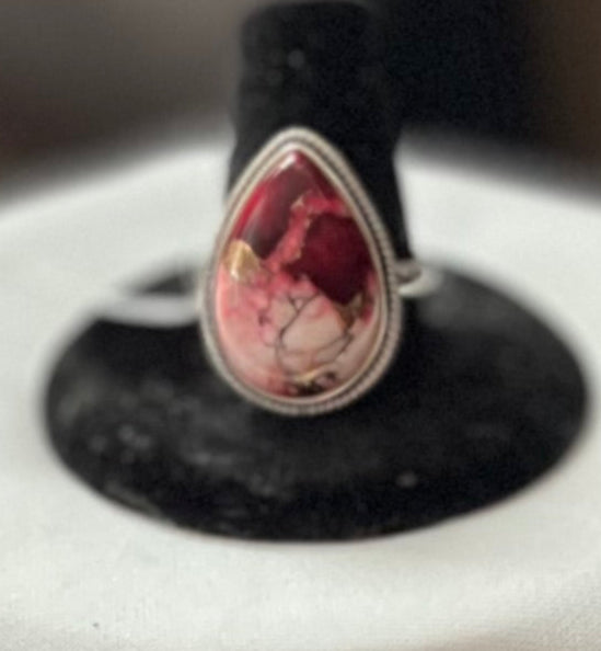 Genuine Rose Dalia Sterling Silver Ring - Multi Size 9 No. 606 CedarHill Country Market