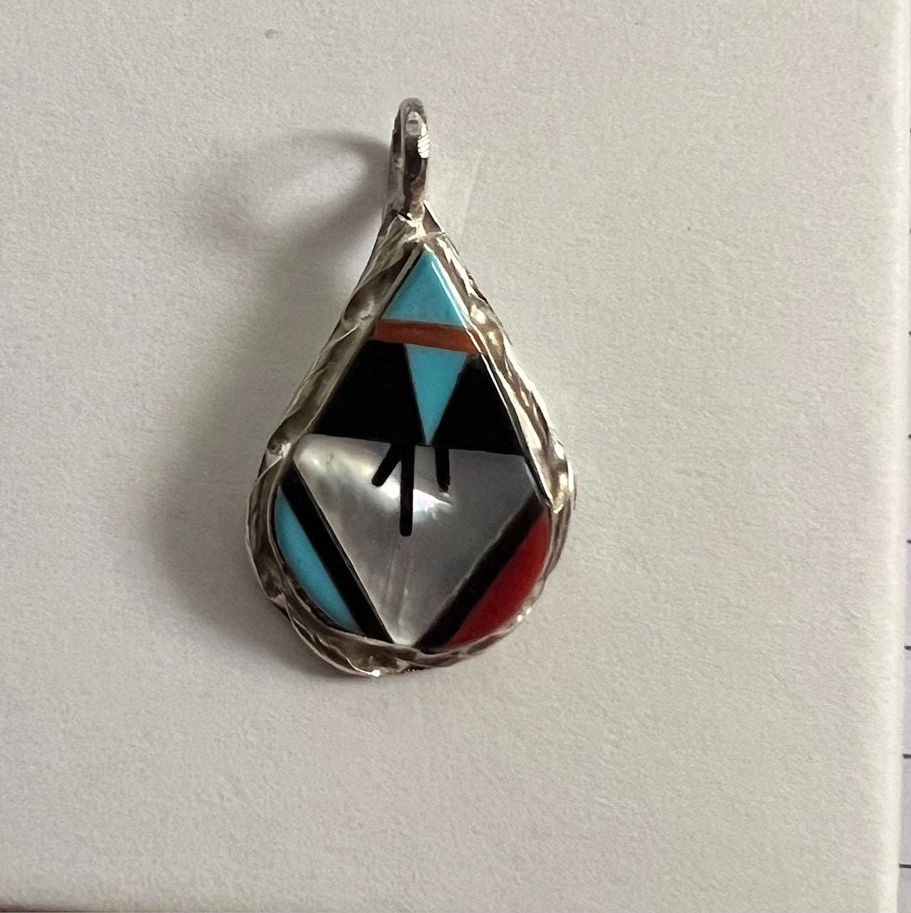 Zuni Silver Multi-Stone Pendant Cedar Hill Country Market
