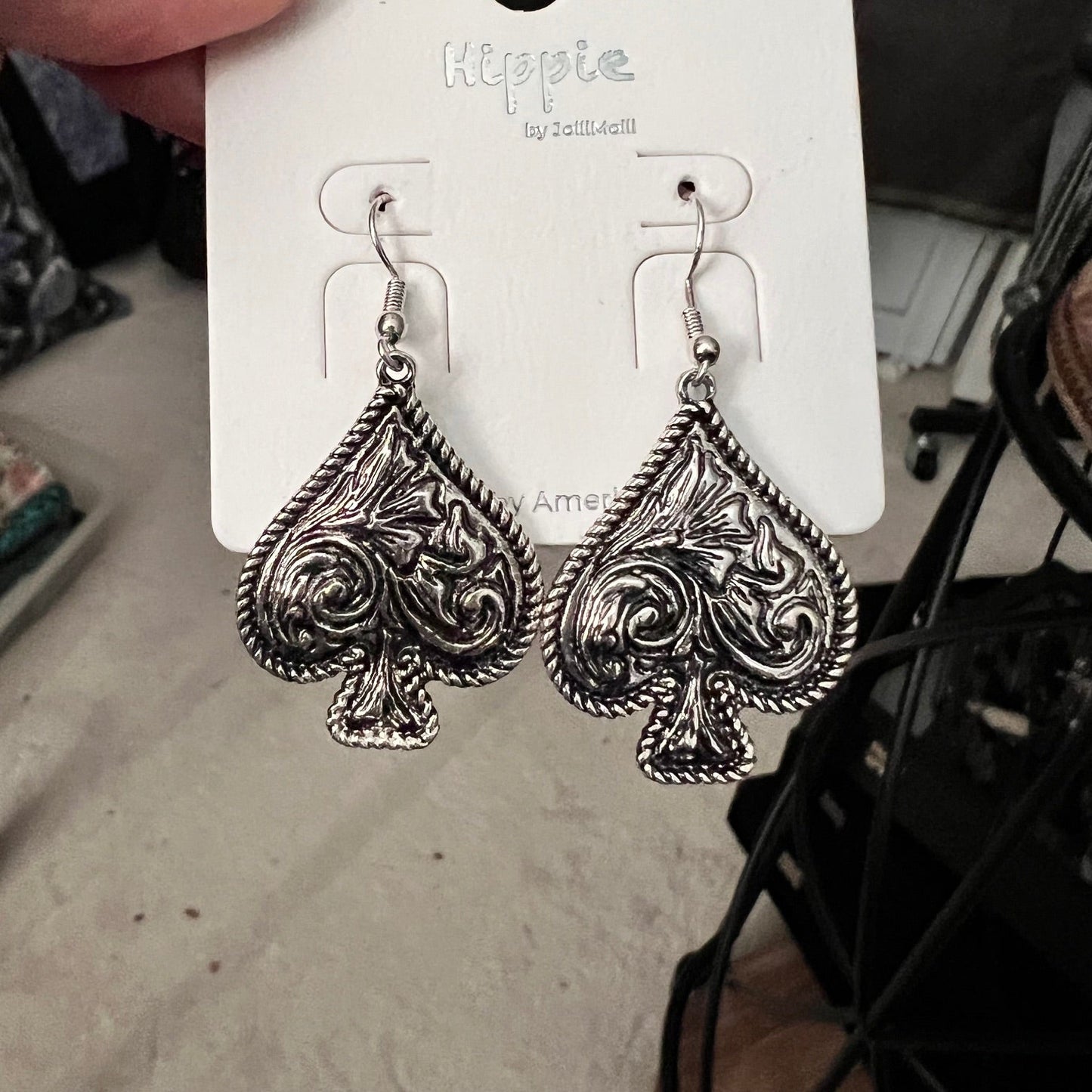 Fashion Silver Spade Earrings Cedar Hill Country Market