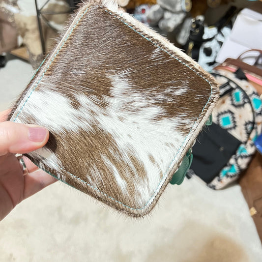 Turquoise Hair on Hide Leather Jewelry Travel Box CedarHill Country Market
