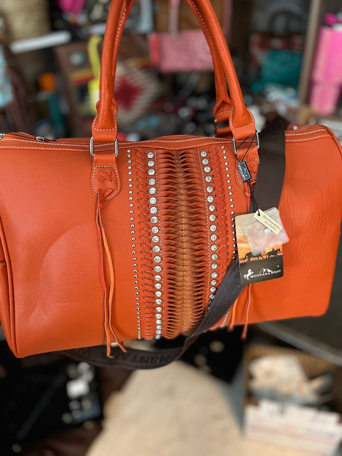 Montana West Collection Weekender with Crossbody Strap 800 Cedar Hill Country Market