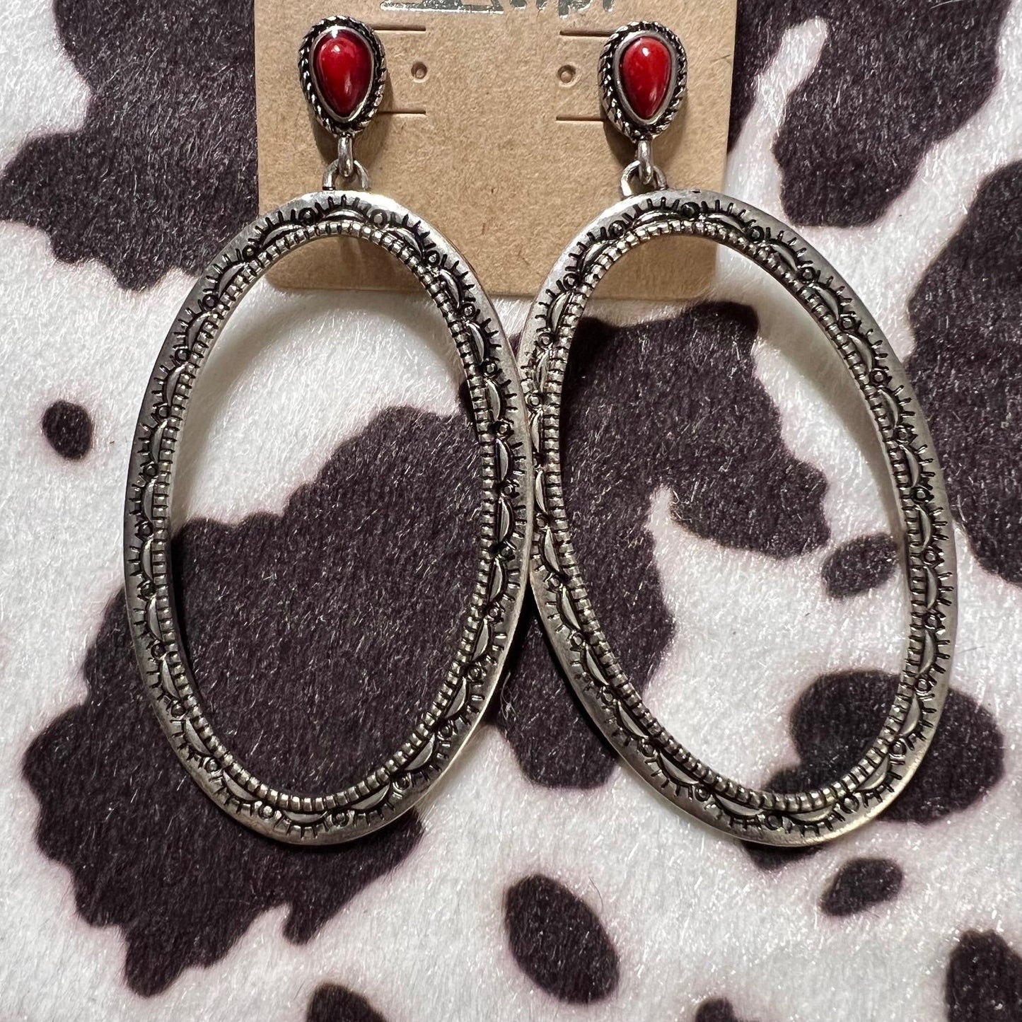Burnt Orange Pearl X Large Hoop Earrings 0982 CedarHill Country Market