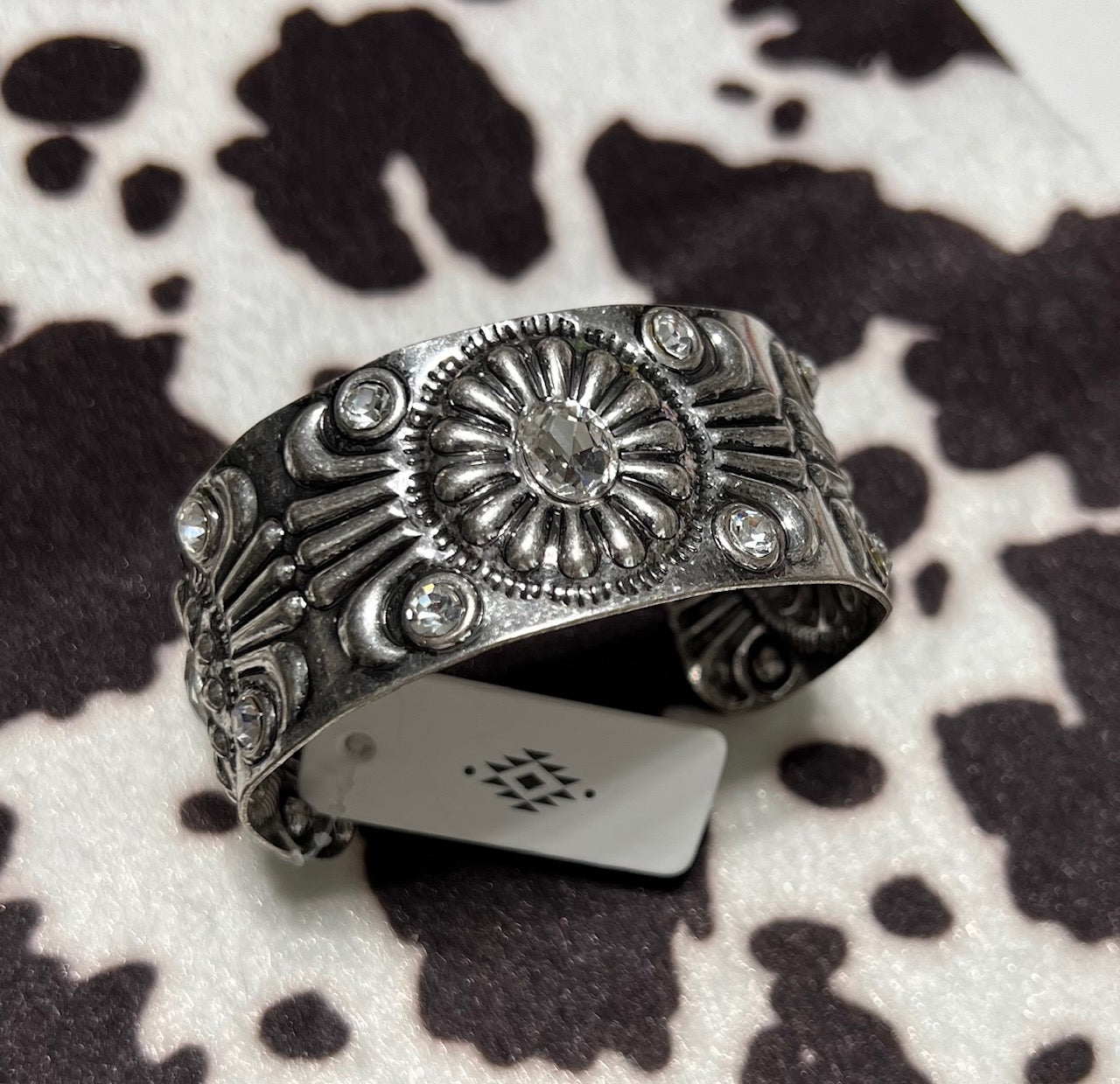 Fashion Silverplated AB Stone Cuff Bracelet Cedar Hill Country Market