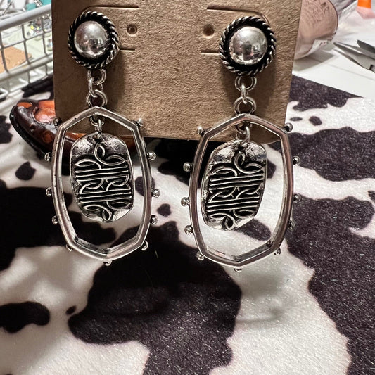 Bootstitch Dangle Post Back Earrings Cedar Hill Country Market