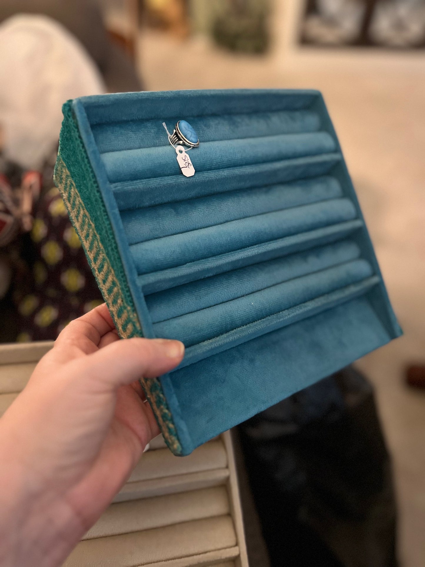 Cowhide Ring Storage Box - Multi CedarHill Country Market
