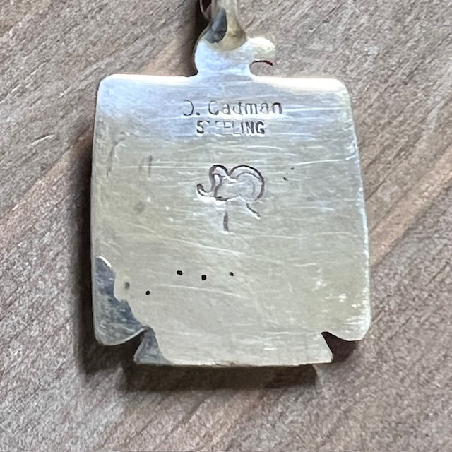 Sterling Silver Thunderbird Navajo Handmade Pendant - Artist J. Cadman Cedar Hill Country Market