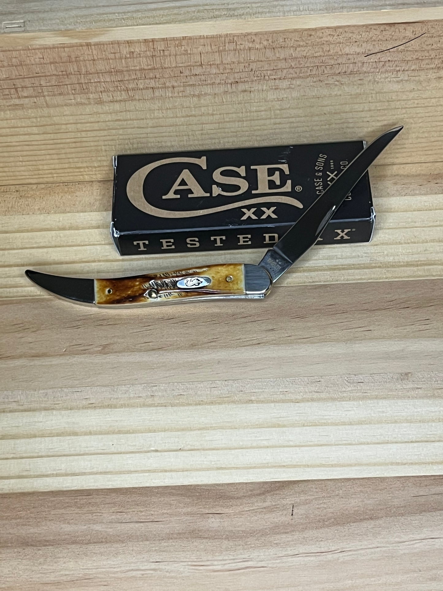Case 6.5 BoneStag Medium Texas Toothpick Pocket Knife (CA65328) 7252 CedarHill Country Market