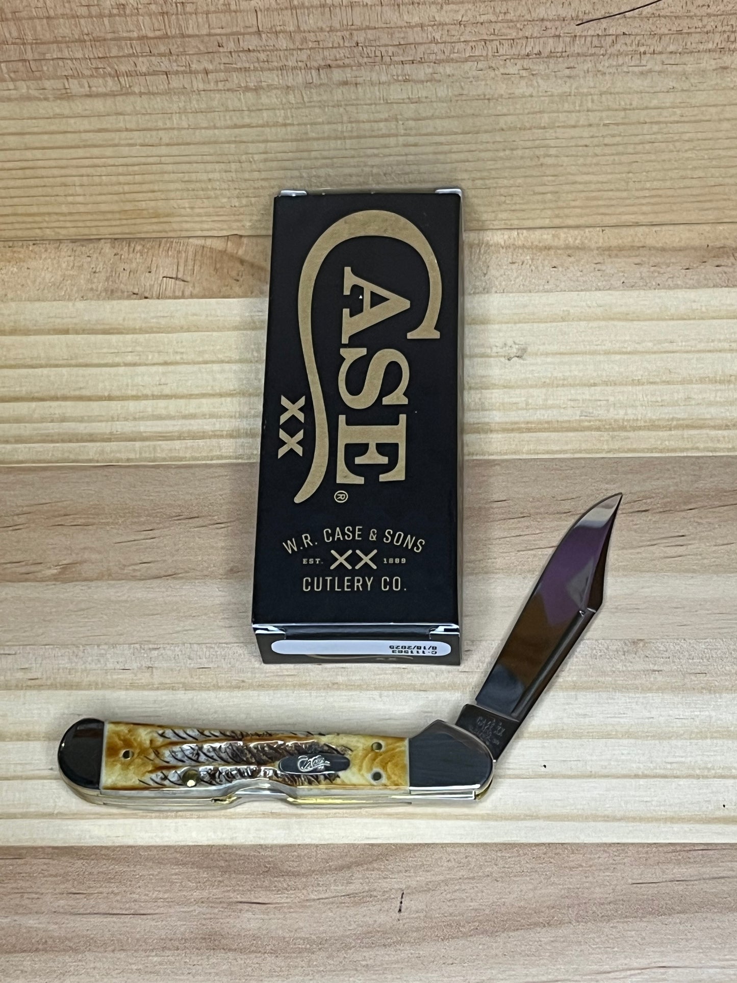 Case 6.5 Bone Stag Mini Copperlock Pocket Knife (CA65327) 7251 CedarHill Country Market