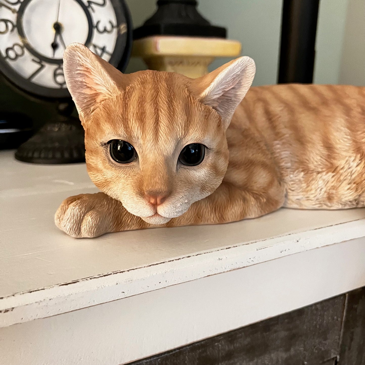 Large Laying Orange Tabby Cat - Shelf Sitter Cedar Hill Country Market