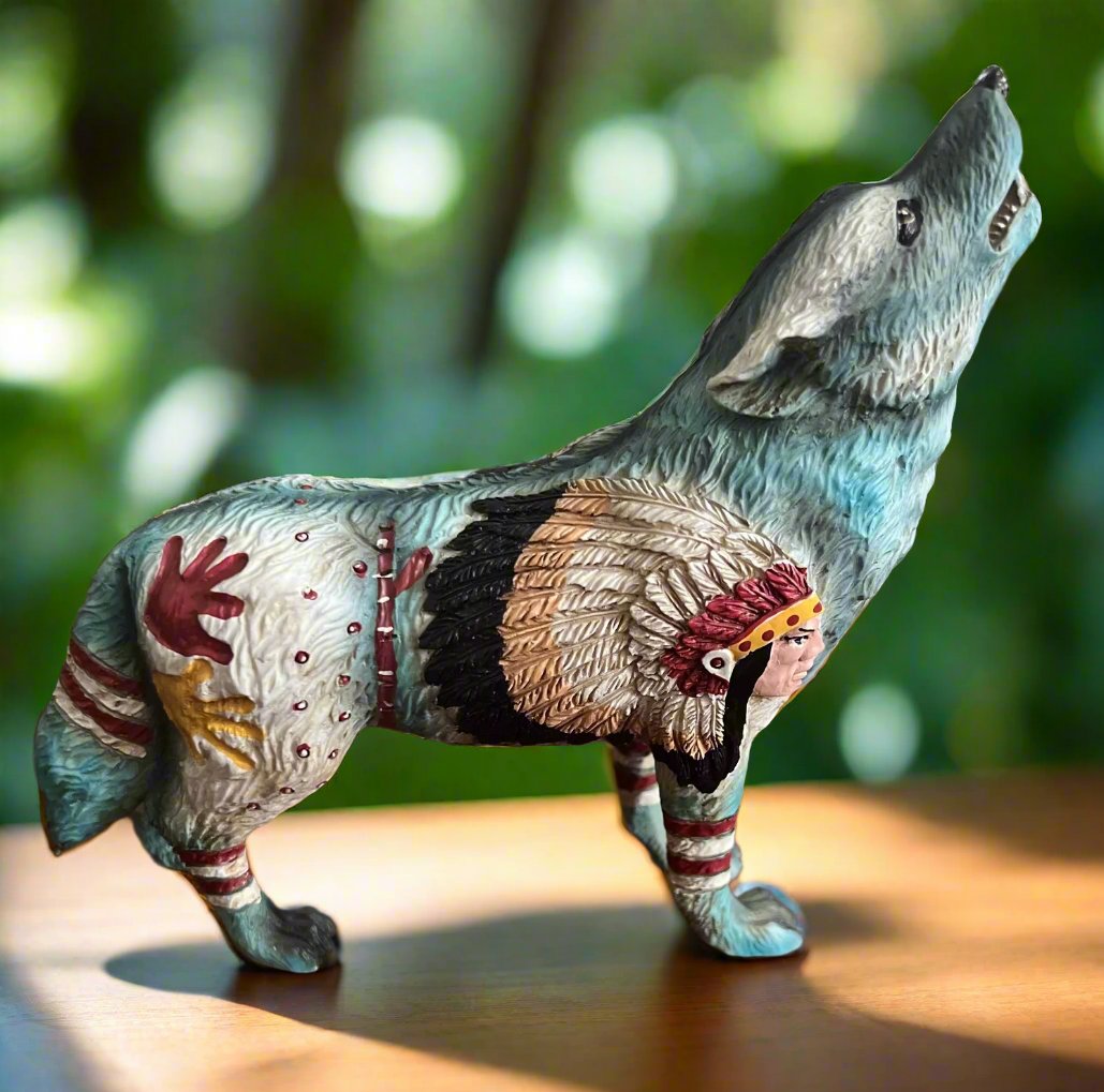 Spirit Wolf Statue 6.5 Inch - Multi CedarHill Country Market