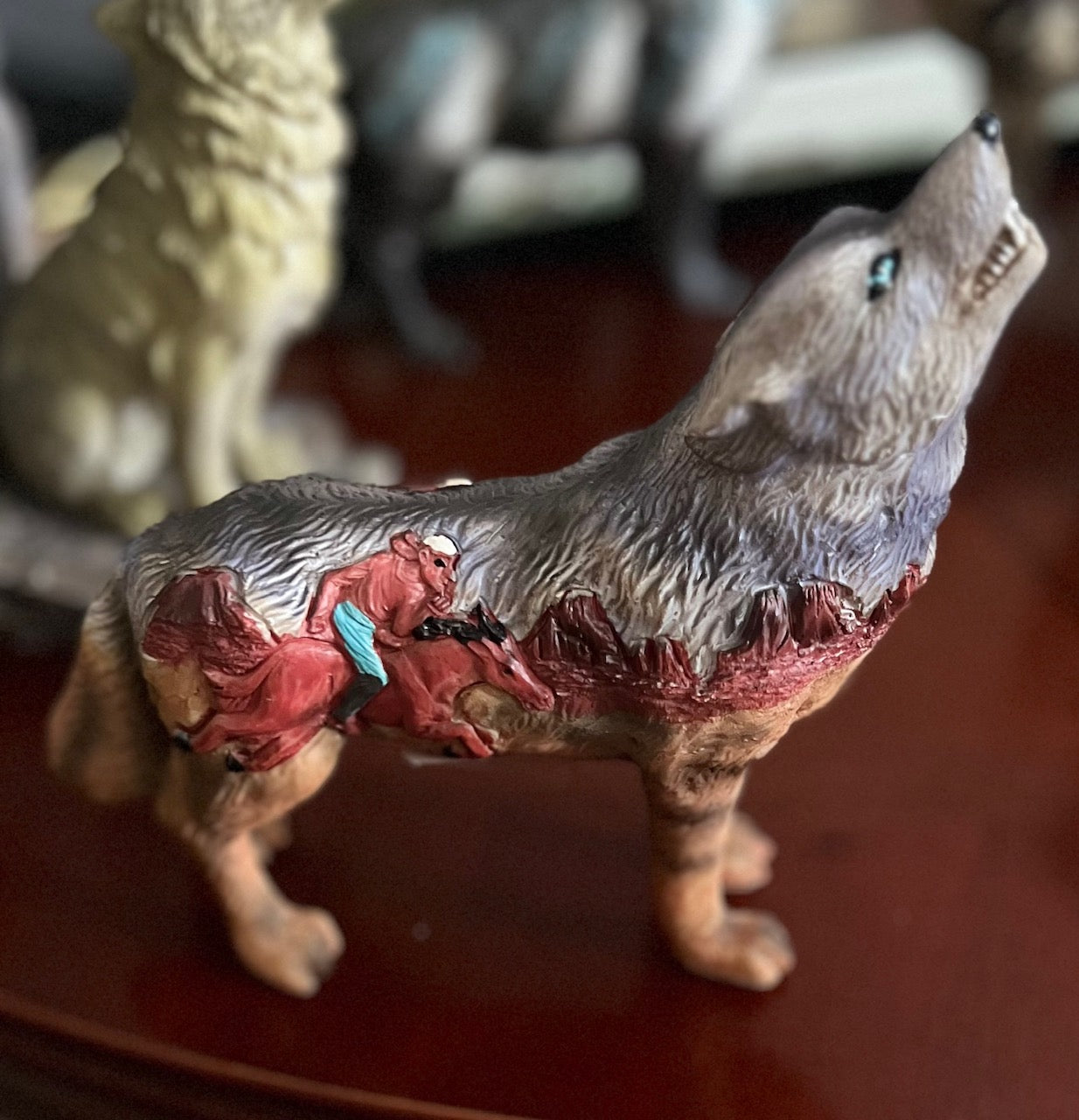 Spirit Wolf Statue 6.5 Inch - Multi CedarHill Country Market