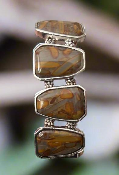 Fashion Bumble Bee Jasper Stretch Bracelet CedarHill Country Market