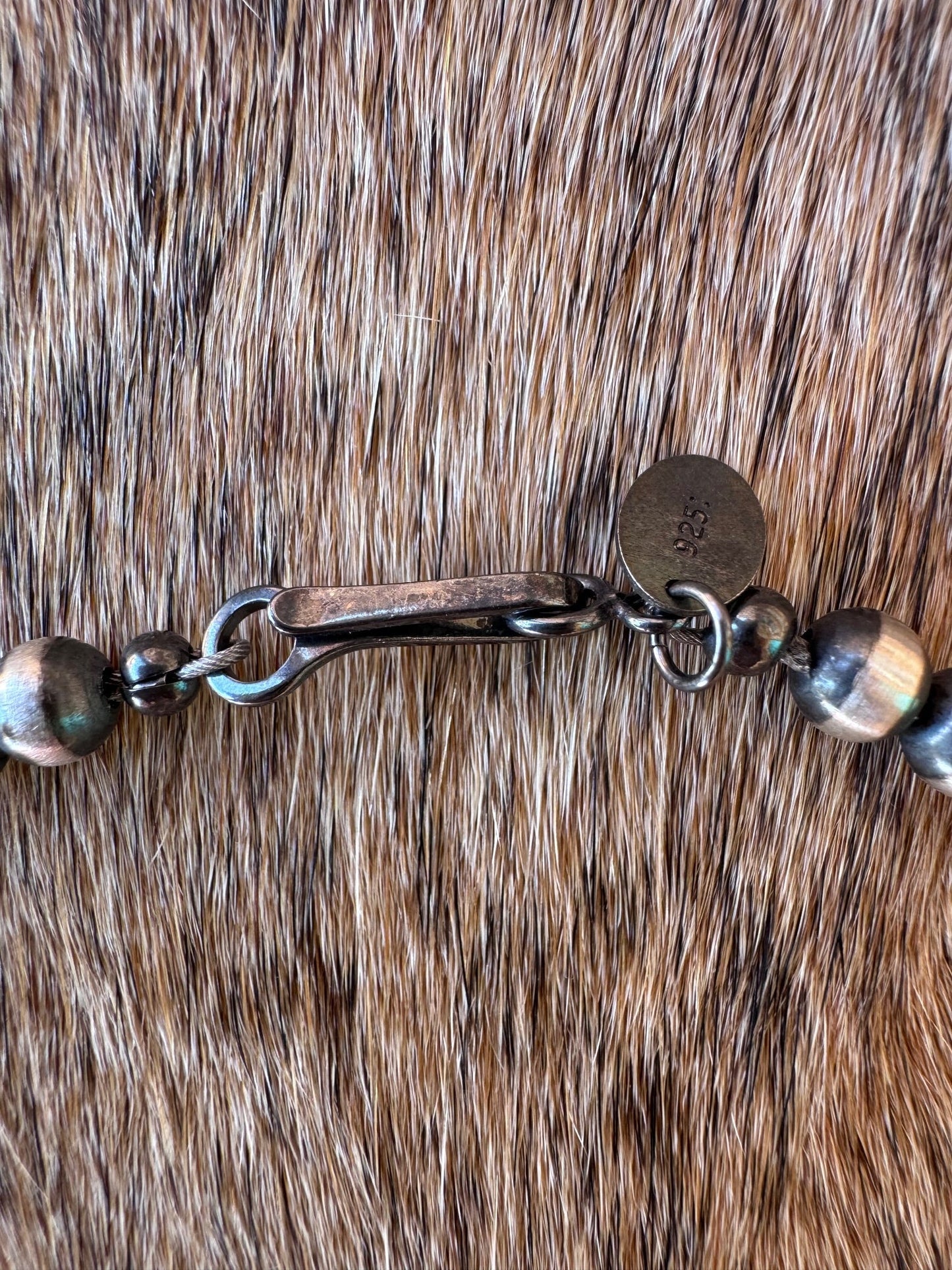 Handcrafted Fire Opal Collection & Sterling Silver Pearl Beaded 5mm Necklace 14" Nizhoni Traders LLC