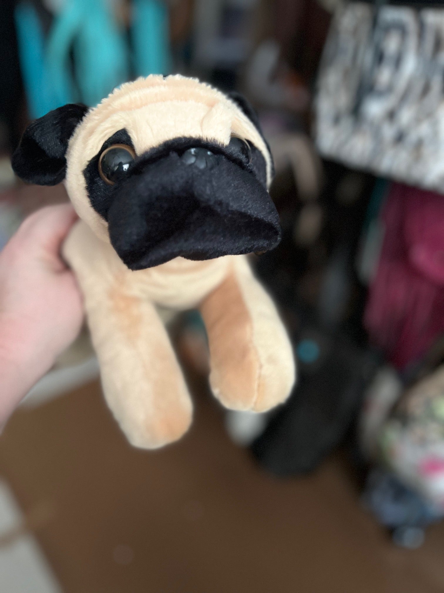 Pug Dog Stuffie (Flopsie) 14 inch by Aurora Cedar Hill Country Market
