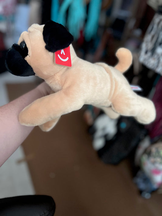 Pug Dog Stuffie (Flopsie) 14 inch by Aurora Cedar Hill Country Market