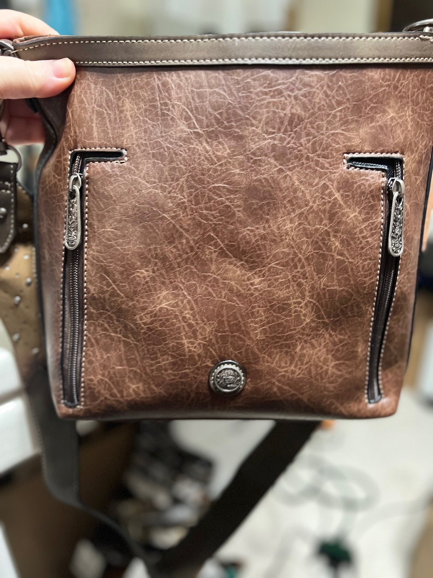 Murdoch Justin Women's Concho Inlay Crossbody Handbag and Wallet Combo Cedar Hill Country Market