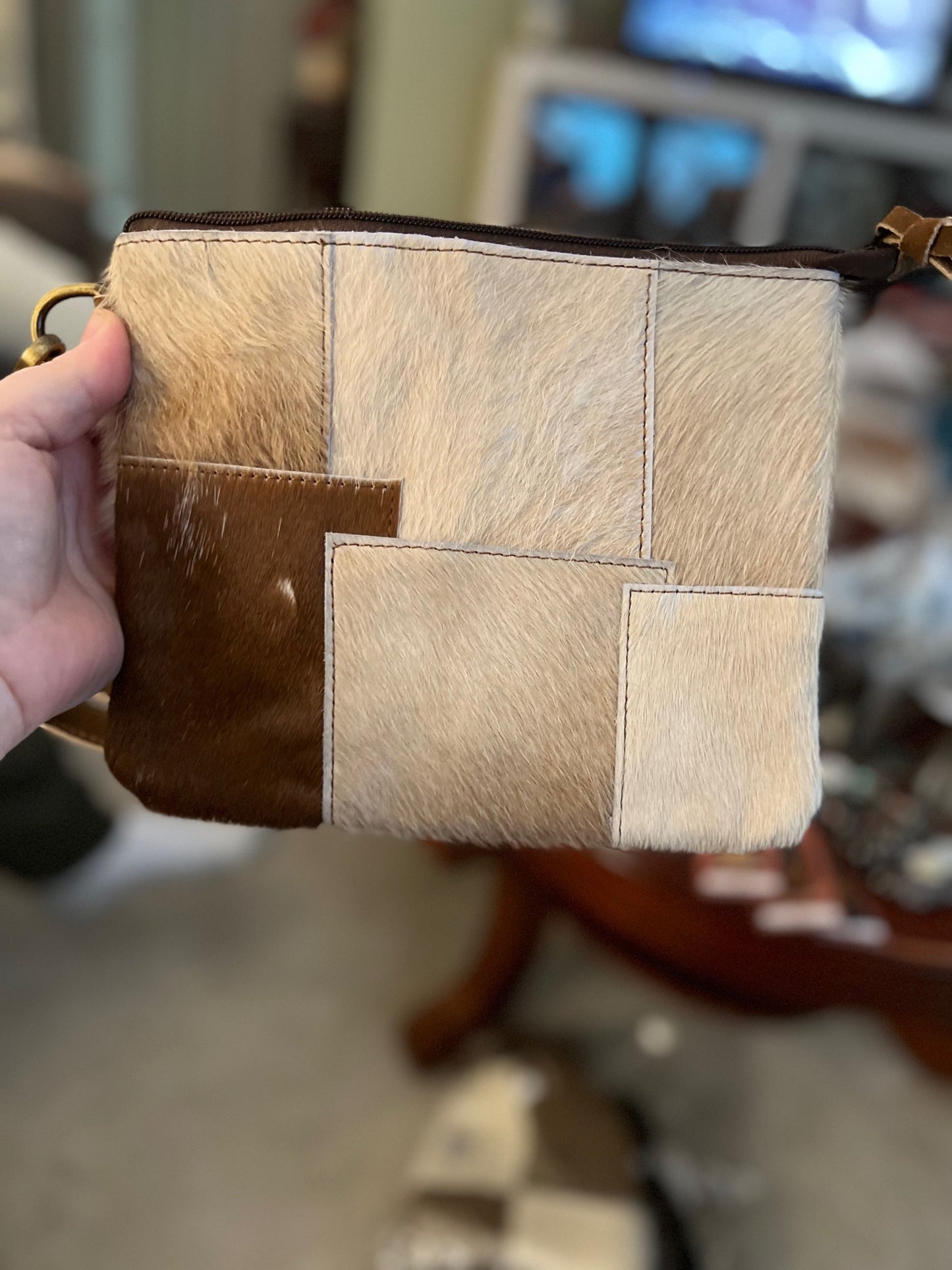 Cowhide Zip Wristlets Cedar Hill Country Market