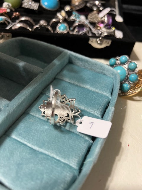 Double Turquoise Aztec Size 5 Fashion Ring Cedar Hill Country Market