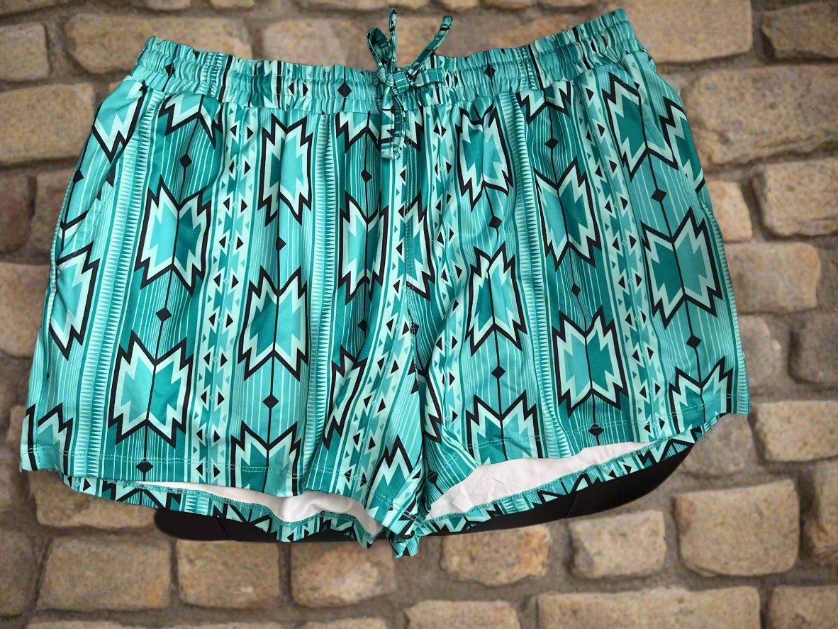 Southwestern Aztec Polyblend Shorts Cedar Hill Country Market