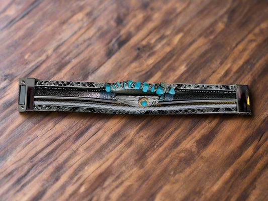 Faux Leather Quad Bracelet with Magnetic Clasp Cedar Hill Country Market