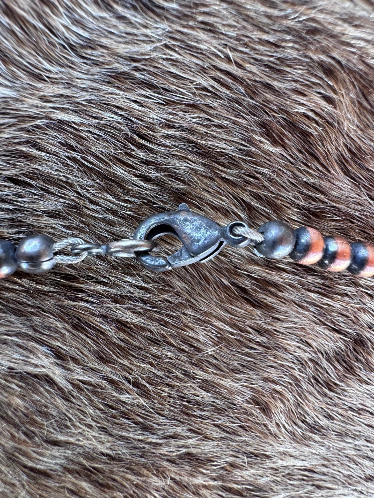 Handcrafted Copper 3-8mm Beaded Necklace Nizhoni Traders LLC