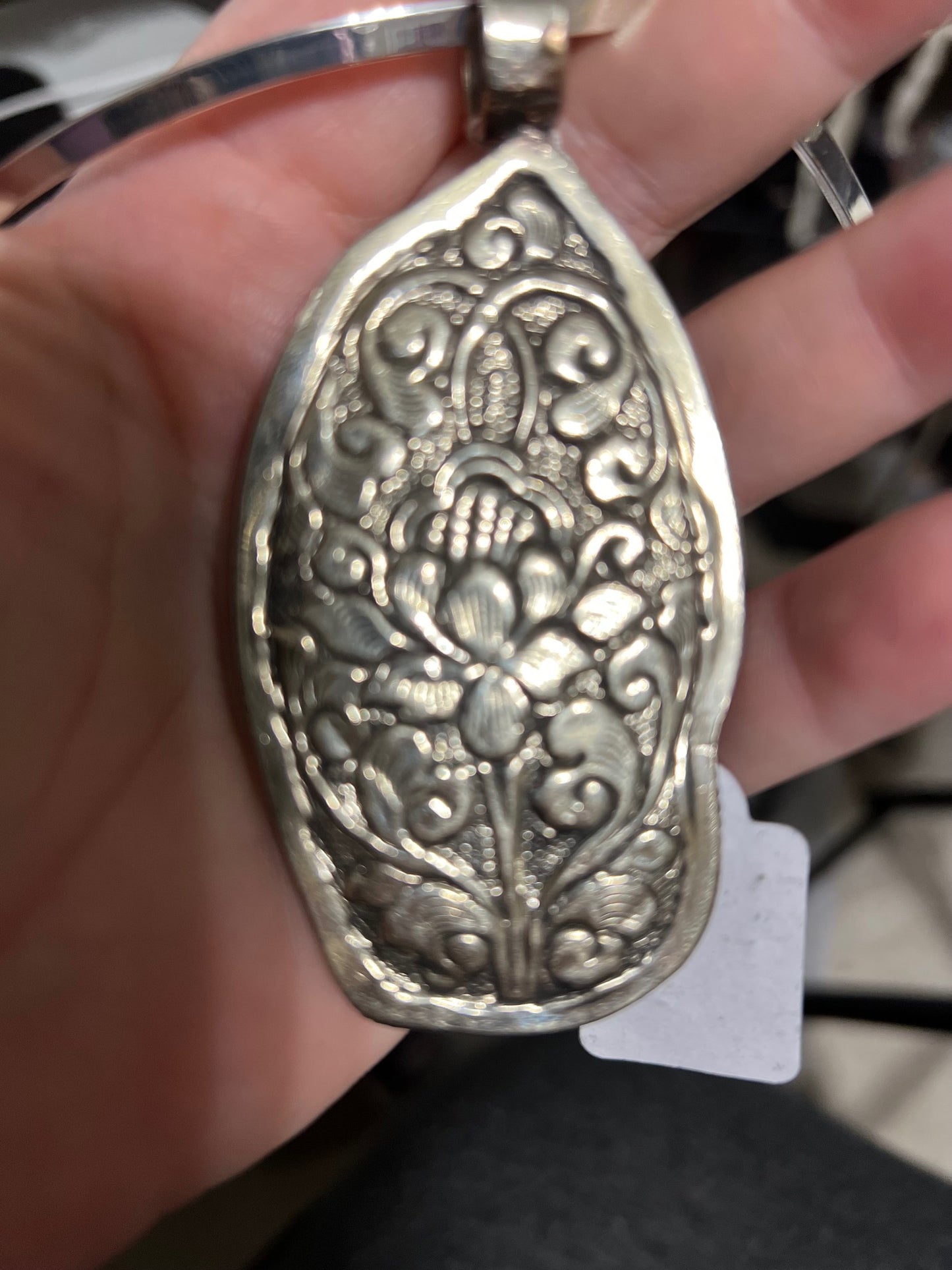 Horse Pendant - Carved Bone in Tibetan Silver Pendant Cedar Hill Country Market