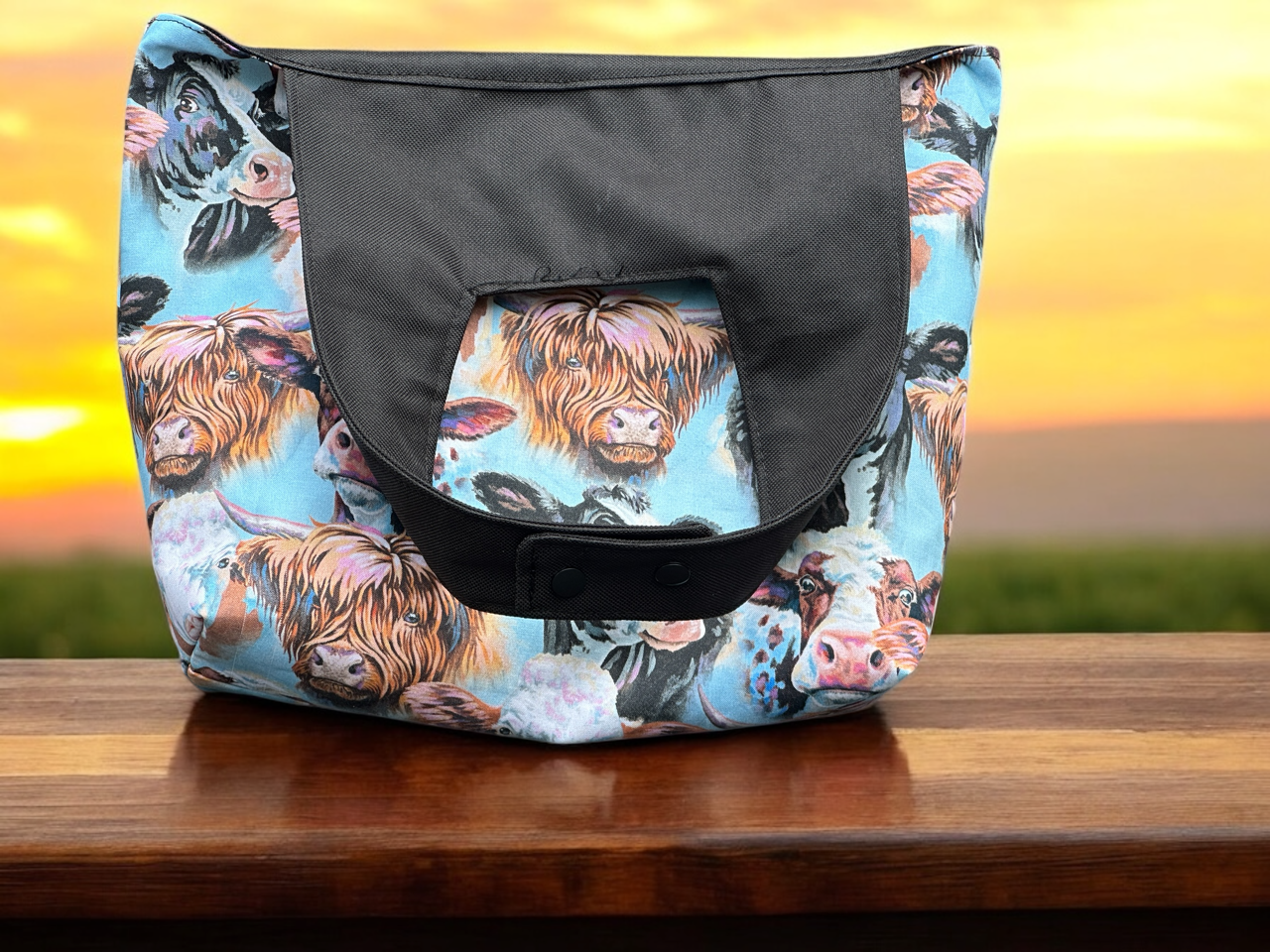 Western Themed AUTO TRASH Bags with snap hanger handle Cedar Hill Country Market