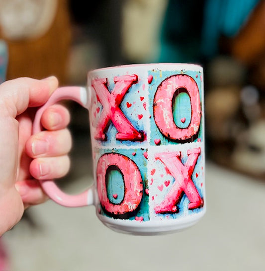 Pink XOXO Sweetheart Mug 15 oz Cedar Hill Country Market